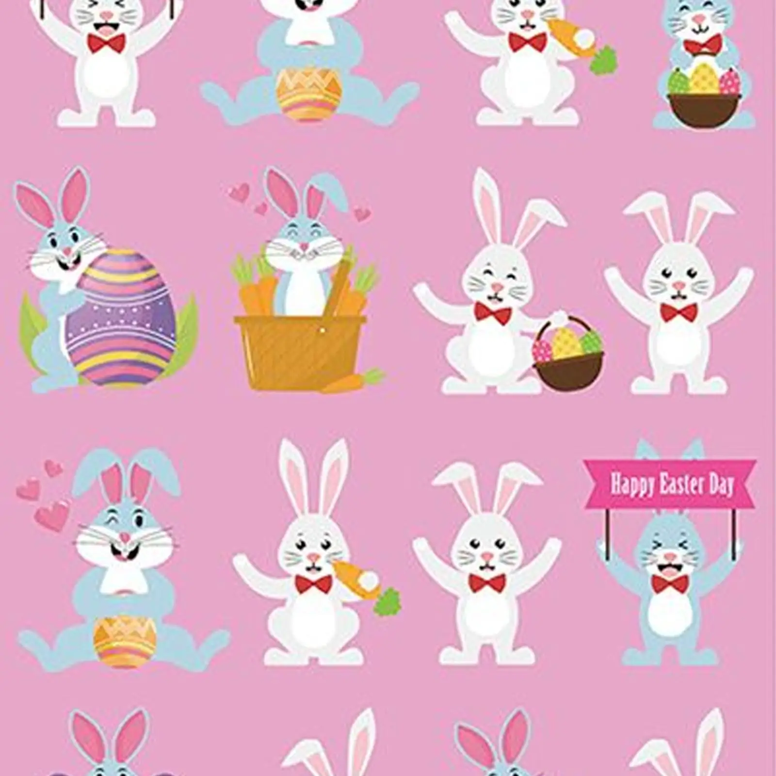 Adesivo de Páscoa Adesivos de Coelho de Páscoa para Lembrancinhas de Presente de Papercraft