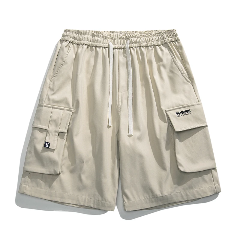 

2023 New Men Summer Fashion Casual Lightweight Sports Shorts Men Multi-Pocket Beach Shorts Comfortable Loose Straight Men Shorts