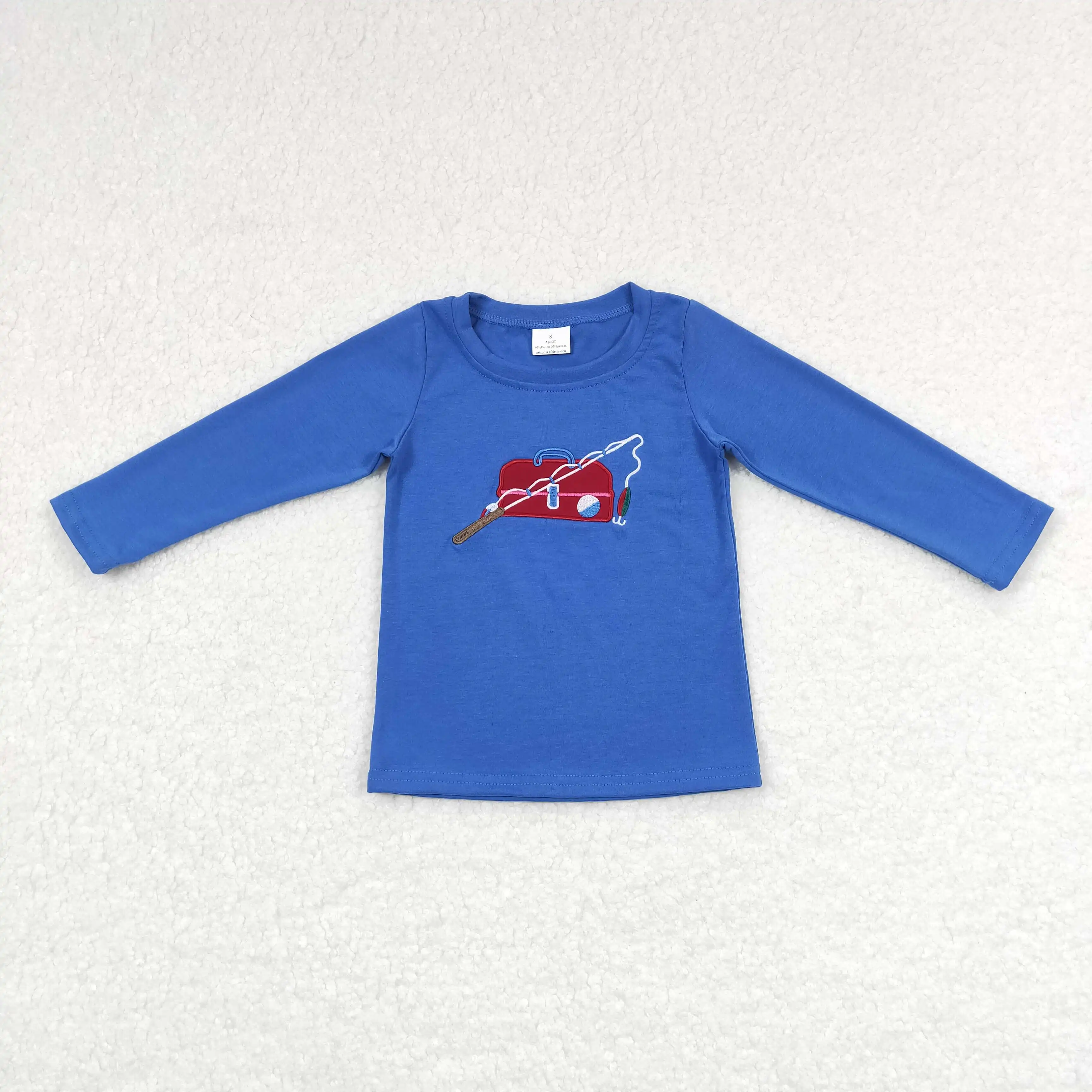 

New Arrival Wholesale Boys And Girls Autumn And Winter Long-Sleeved Tops With Zipper Round Neck Pattern Embroidery