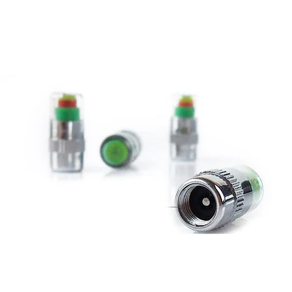 4 قطعة مراقبة ضغط الإطارات صمام قبعات سيارة شاحنة دراجة صالح سيدان SUV القياسية الجذعية غطاء غبار مؤشر تحذير الاستشعار تنبيه