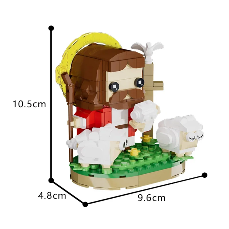 MOC Classic Christianity God Shepherd Building Block Easter Day Jesus Bricks Assemble Toys Creative Educational Children Gifts