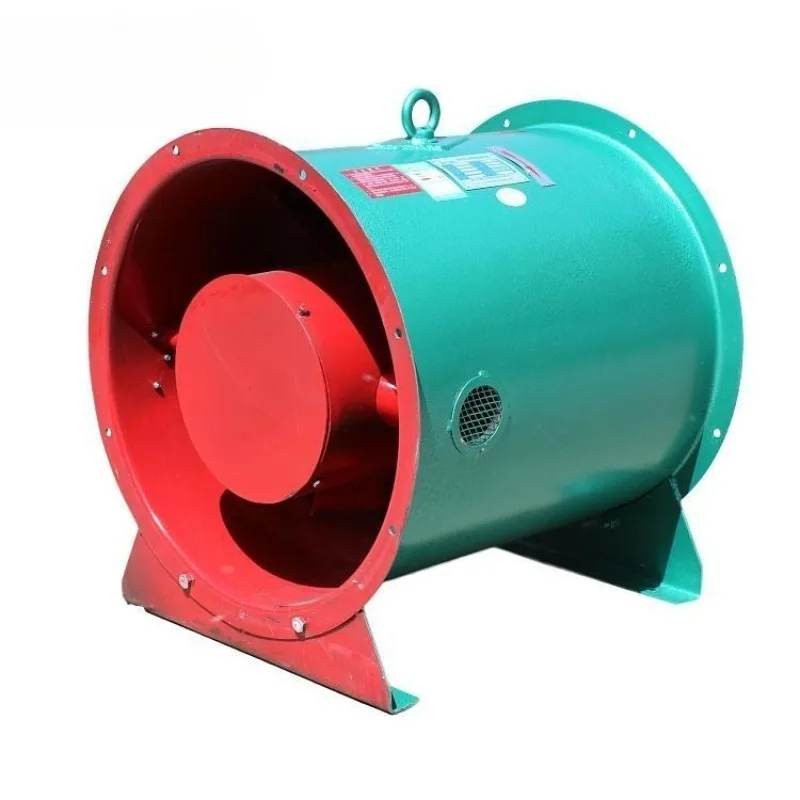 Two-speed high temperature and high pressure fire axial flow smoke exhaust fan, special for civil air defense