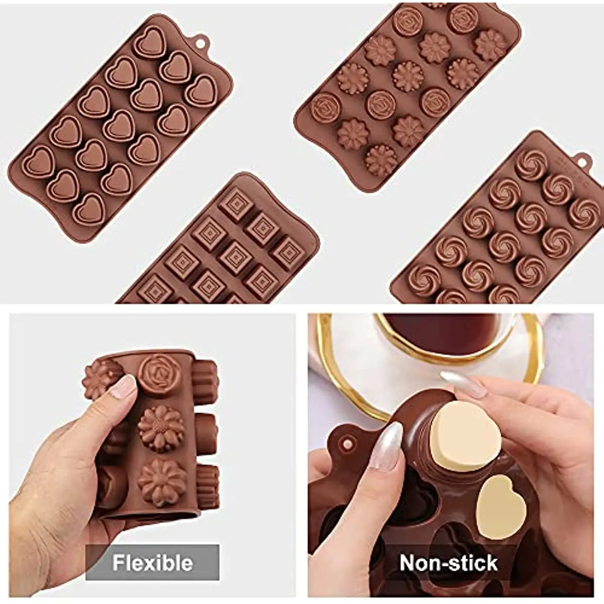 Best-selling chocolate silicone mold Food grade DIY silicone flower mold Cake baking design Donut candy mold Decorative kitchen