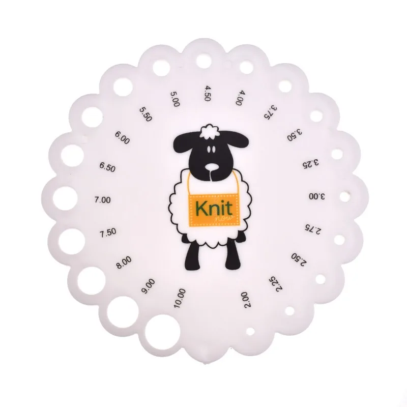 1PC Yarn Knitting Tools Double Sided Measuring Gauge Needle Tester Sweater Accessories Knit Measuring Ruler DIY Knitting