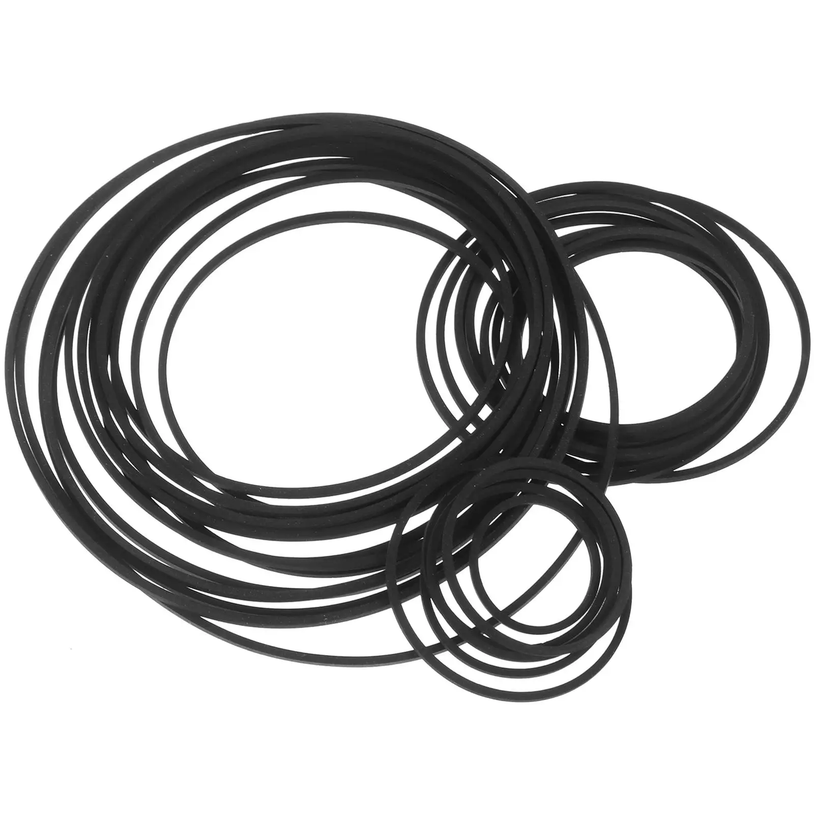 

20pcs Cassette Recorder Belts 1mm Square 35-85mm Black Rubber Durable Replacement DJ Devices Tape Player Drive