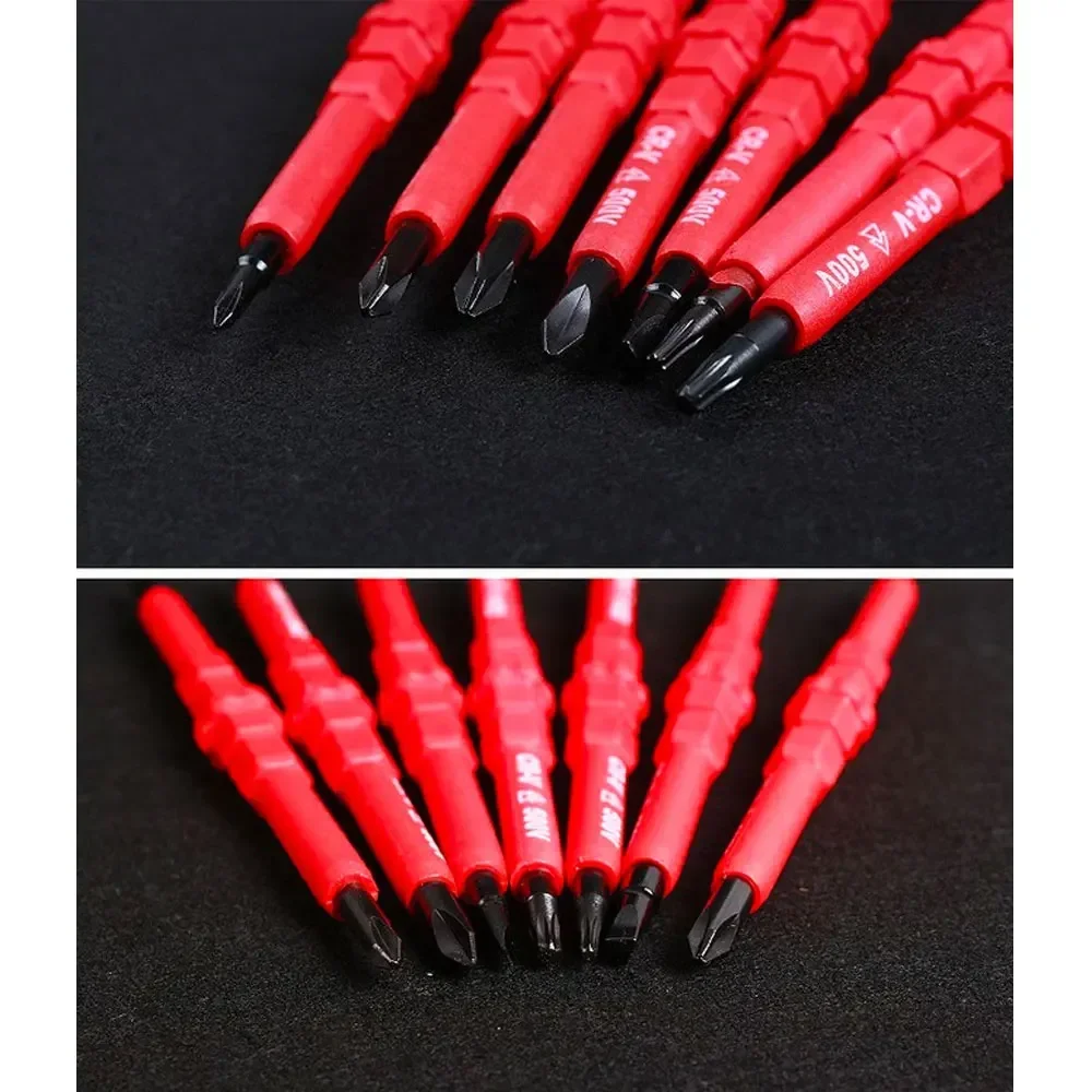 8Pcs Insulated Screwdriver Set, Magnetic Double-Headed Multifunctional Electrical Tools, CR_V Durable Material