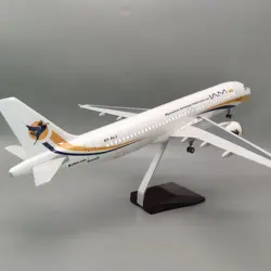1/80 Scale 47cm 320 Aircraft A320 NEO Myanmar Air Airlines Light Model with Landing Gear and Lights Resin Die-cast Aircraft Mode