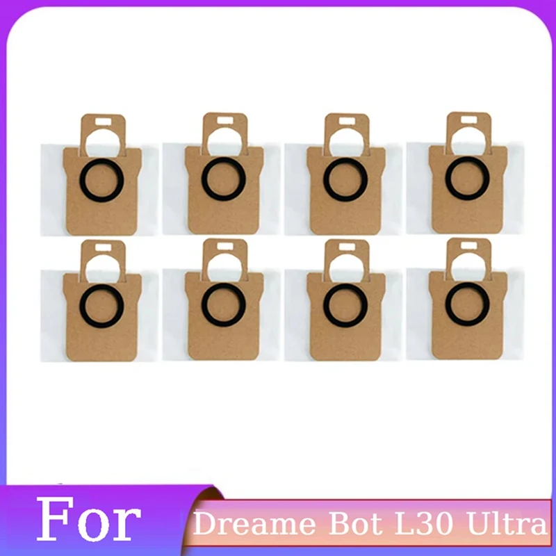 8PCS Replacement Spare Parts Accessories Dust Bag For Dreame Bot L30 Ultra Robot Vacuum Cleaner Garbage Dust Bag Dirty Bag