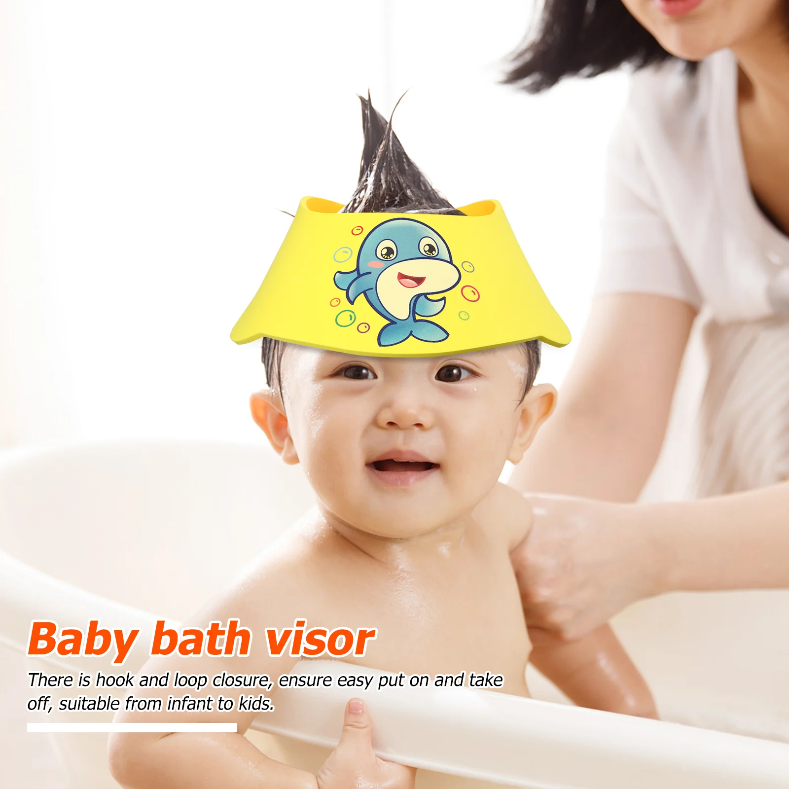 2 Pcs Shower Caps for Kids Hair Washing Hat Toddlers Shampoo Adjustable Baby Bath Visor