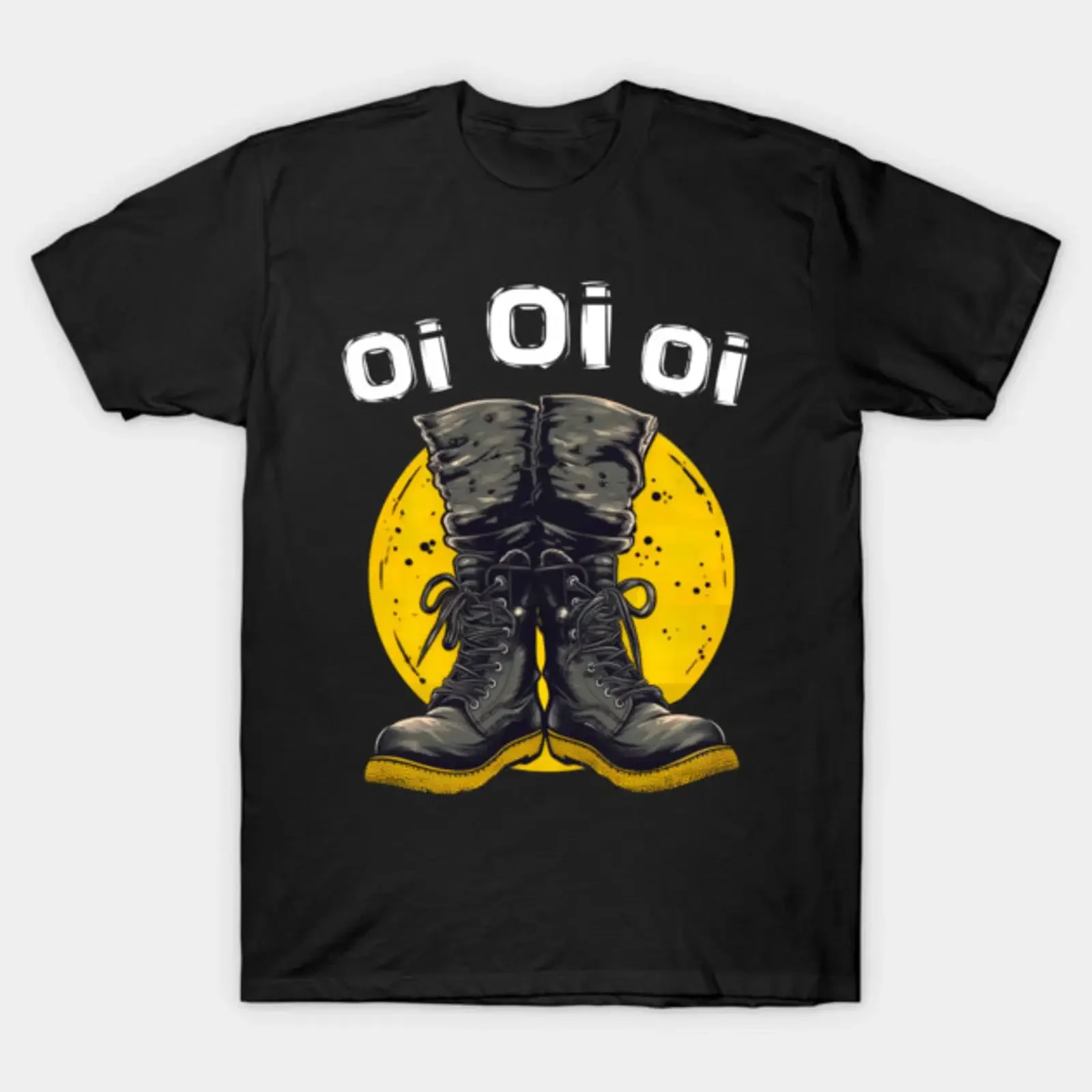 Oi Punk Rock Combat Boots Skinhead Music T Shirt vintage Washed Slightly homme Soft Stretched Comfortable Stylish Breathable