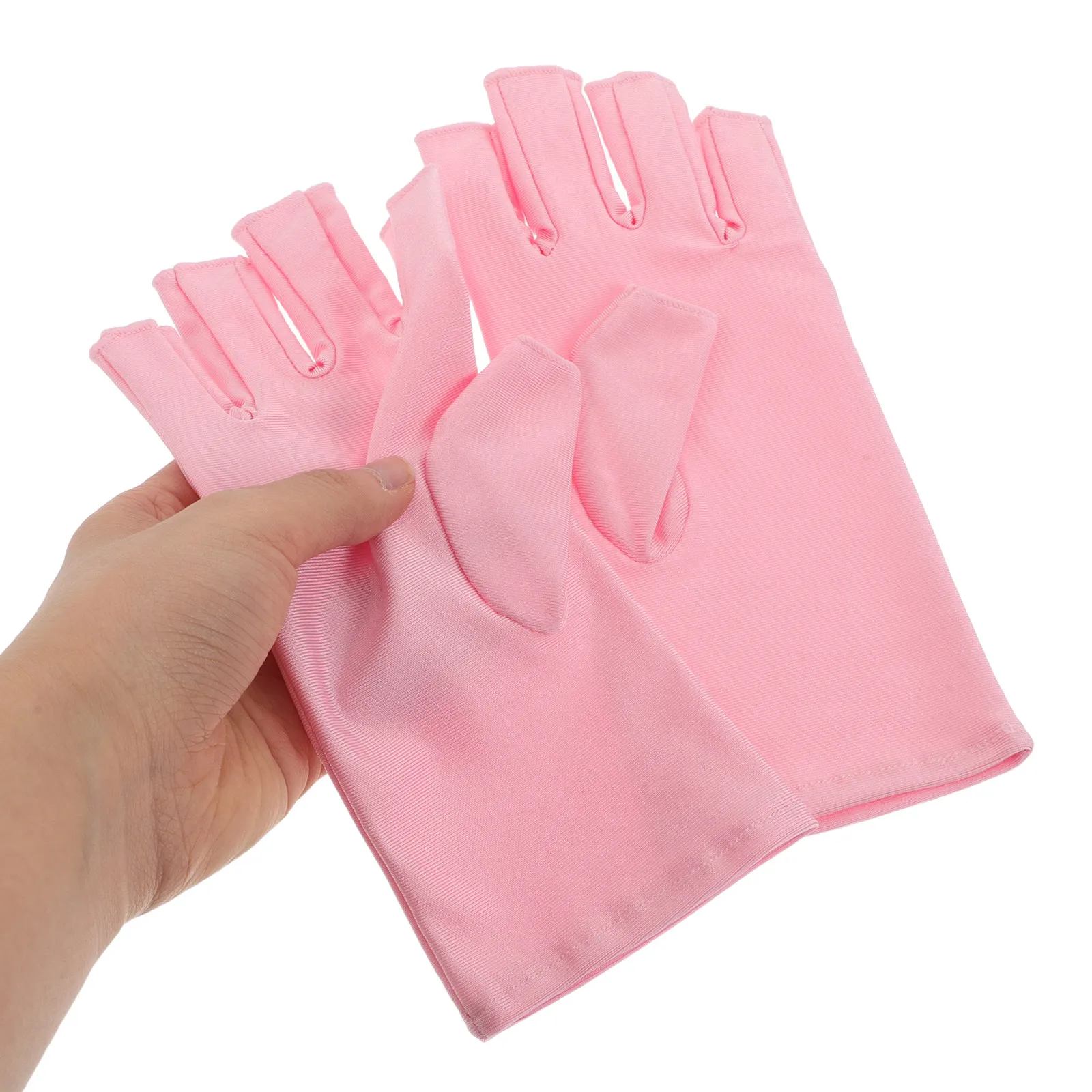 

3Pairs Anti Uv Fingerless Nail Gloves for Manicure Spa Gel Nail Lamp Protection Uv Resistant Hand Protector Gloves Manicure