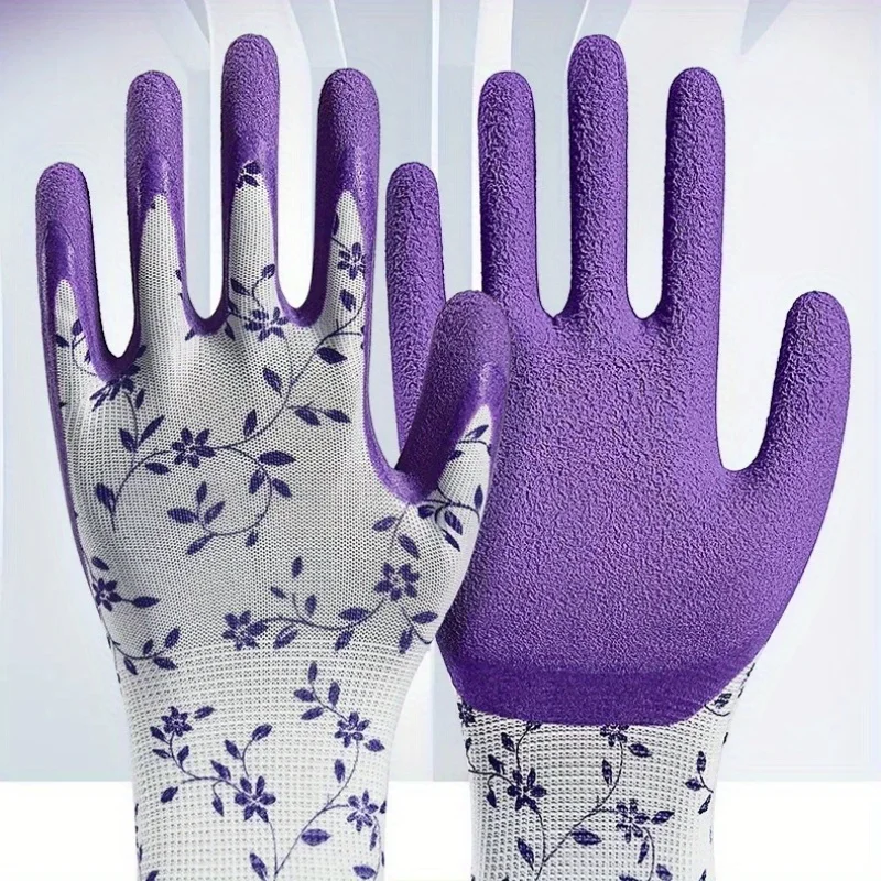 4 шт. [2 пары] перчатки с покрытием для ладони, нейлоновые перчатки, перчатки с принтом, всесезонные перчатки, универсальные перчатки.