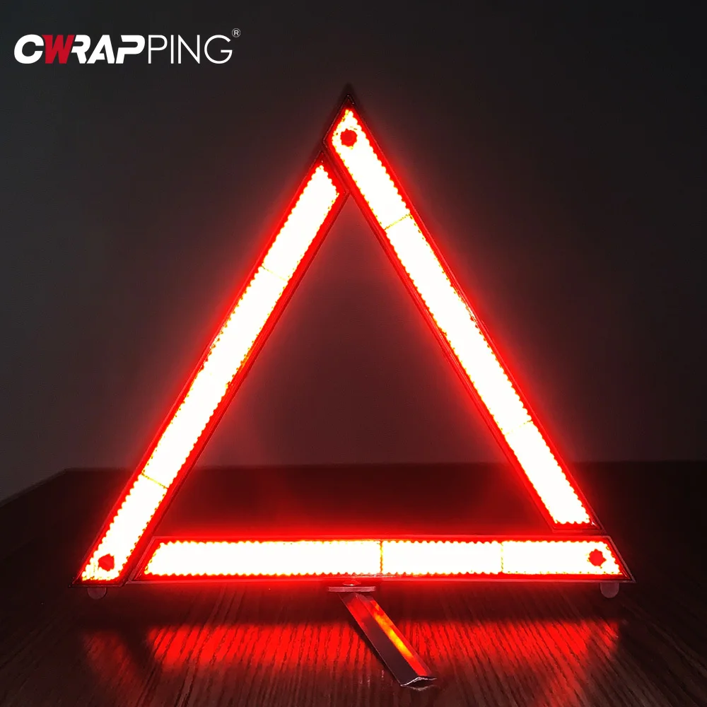 Car Emergency Breakdown Safety Warning Reflective Tripod Foldable Triangle Reflector Sign for Trailer Truck RV Car Accessories