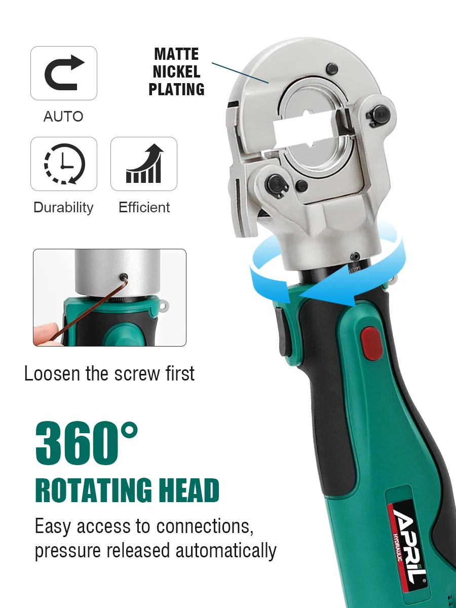 PA-300 High Power Hydraulic Mini Battery Powered Crimping Tool Li-ion Batteries Cable Press Rechargeable Tool Range 10-300mm²