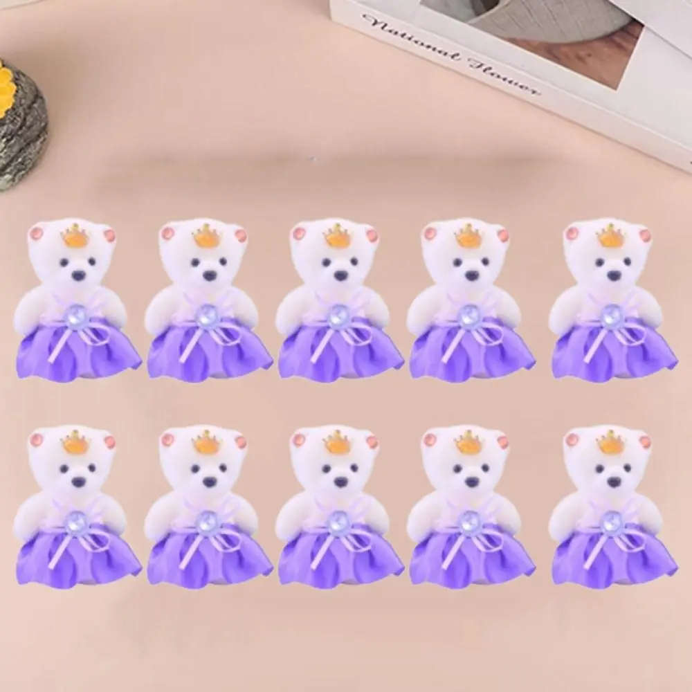 

10pcs/set Foam Bear Bear Plush Foam Toys Plush Animal Plush Doll Mini Bear Flower Bouquet 11cm Cartoon Cartoon Bouquet Doll