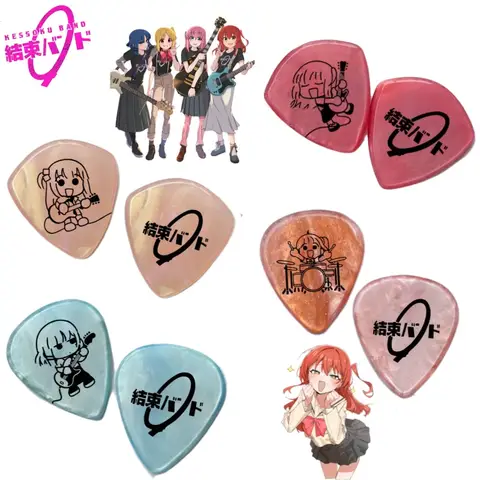 Bocchi The Rock Gotoh Hitori Ijichi Nijika Aa Yamada Ryo Anime Peripherals Bass, Electric Guitar Picks, High-Value Holiday Gifts
