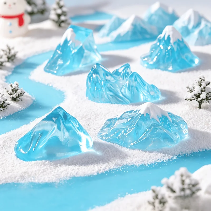 6pcs /Set Miniature Resin Glacier And Iceberg Models For Micro Landscape Sand Table Creative DIY Home Decoration Random Styles