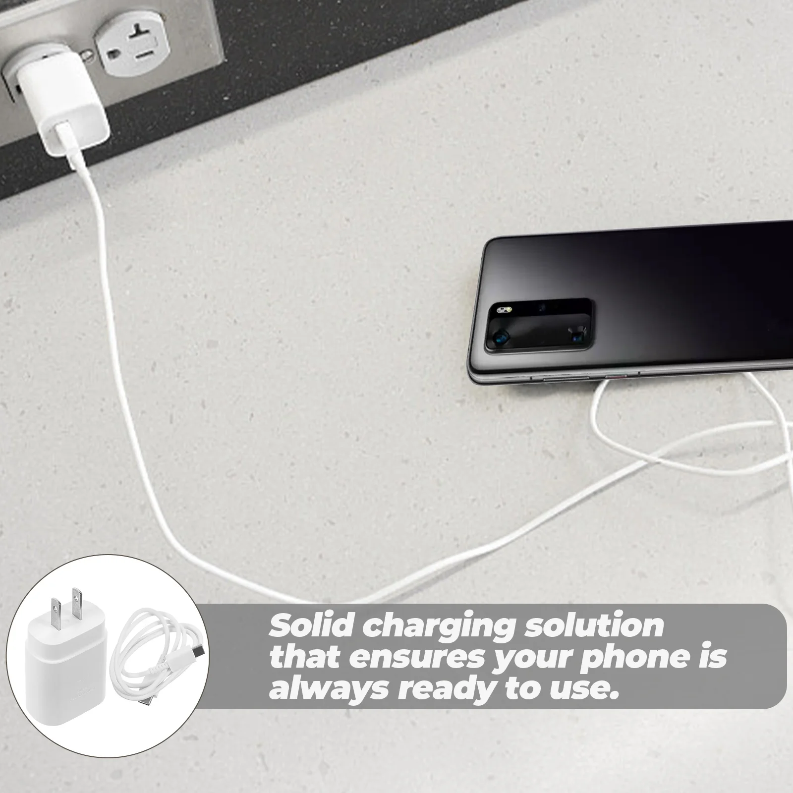 25w Mobile Phone Fast Charging Potable for USB White Metal Portable