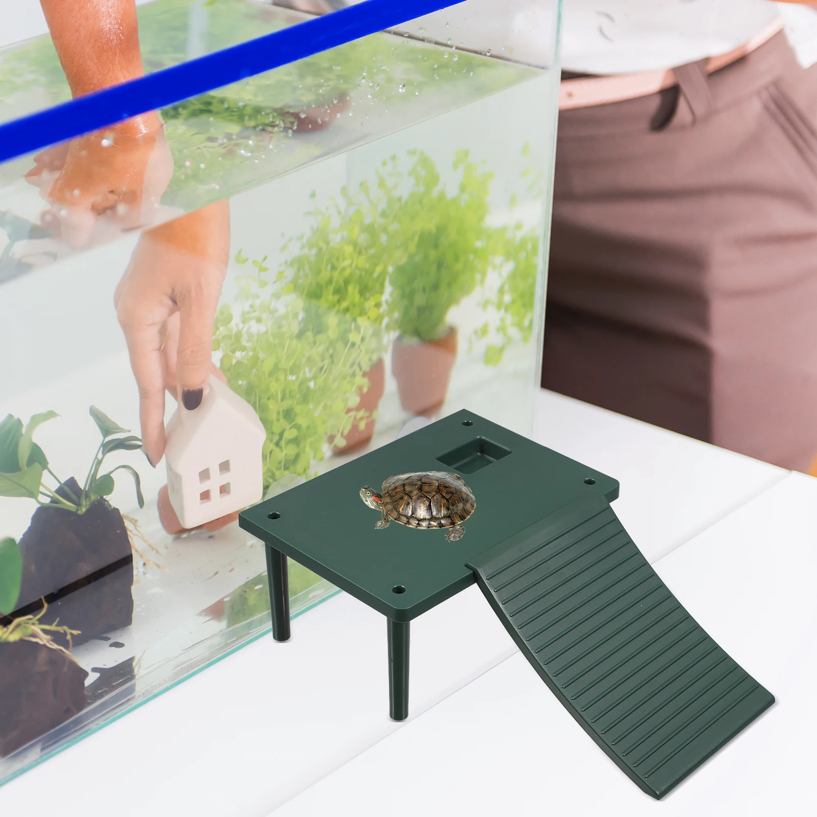 

Turtle Terrace Frog Basking Platform Gecko Floating Dock Sea ​​turtle Island Large Abs Fishing