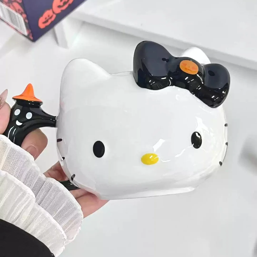 2024 Nieuwe Hellokitty Karakter Perifere Halloween Limited Kawaii Keramische Mok Feestelijke Sfeer Geschenken Party Decoraties Gift