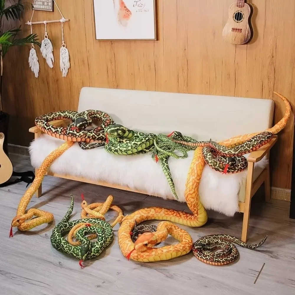 Plushie Soft Simulation Snakes Lifelike Long Long Snakes Safe Vivid Colorful Stuffed Snake Children Boys