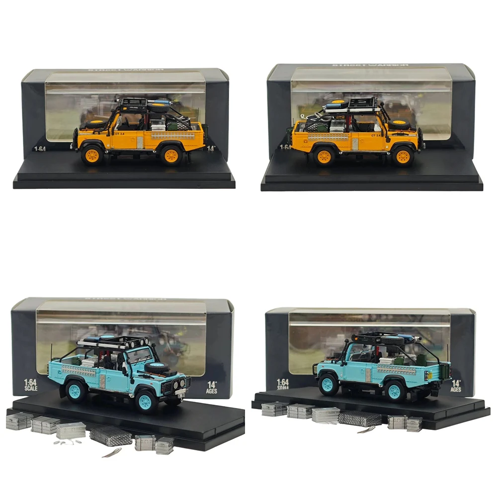

SW масштаб 1:64 для Defender 90, спортивная модель пикапа, литой под давлением металлический автомобиль, миниатюрная ограниченная коллекция, модели игрушечных транспортных средств