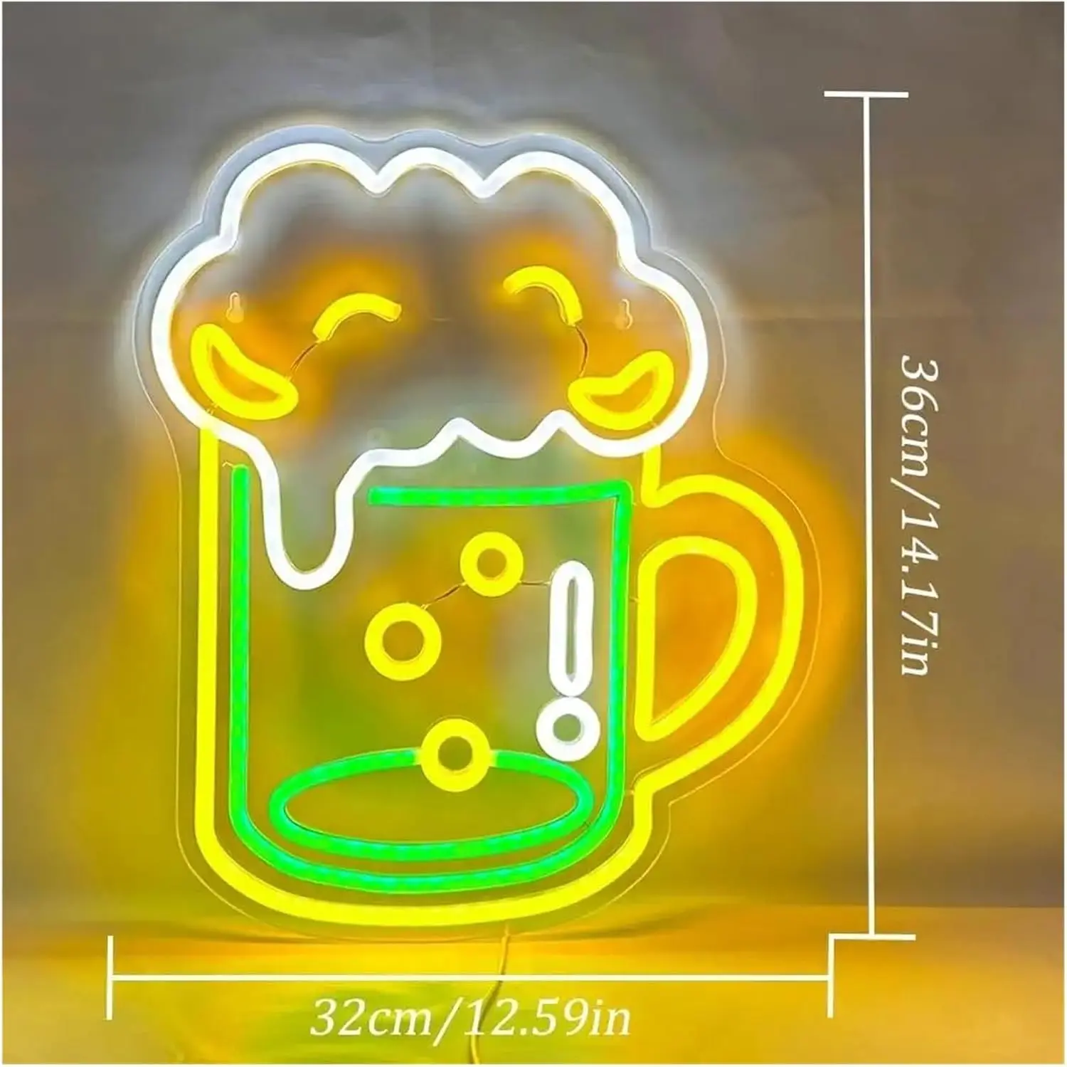 Beer Neon Signs Neon USB Dimmable Neon Light Sign for Bedroom Party Game Room Man Cave Bar Club Home Pub Store Party Wall Decor