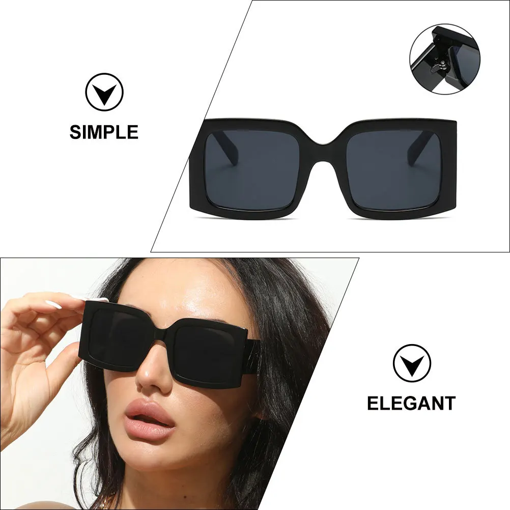 

Square Sunglasses Simple Retro Design Outdoor Travel Women Fashion Sunglasses Women's Oversized Summer Eyeglasses Uv Protection
