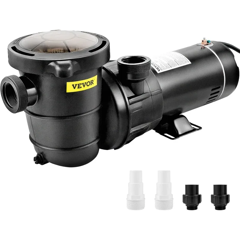 

VEVOR Swimming Pool Pump, 2.0HP 115 V, 1500 W Single Speed Pumps for Above Ground Pool w/Strainer Basket, 5400 GPH Max. Flow