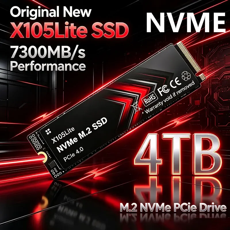 X15Lite SSD NVMe M2 1TB 500GB 2TB 4TB NVME 7300MB/s SSD M.2 2280 PCIe 4.0x4 Internal Solid State Drives Disk for Laptop Desktop