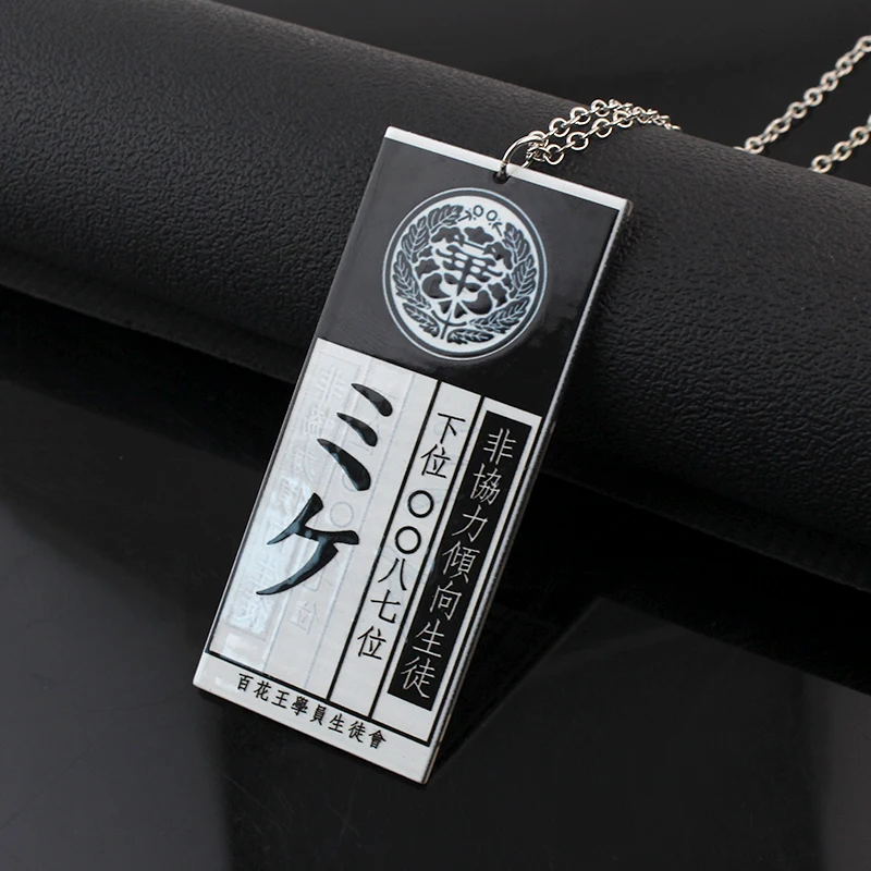 COLLAR COLGANTE de acrílico de Jabami Yumeko, joyería de Anime, Kakegurui, compulsivo, Gambler, tarjeta de Cosplay