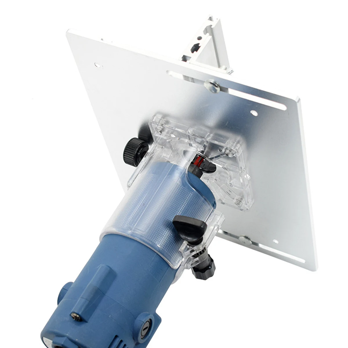 Aluminium Router Table Insert Plate Woodworking Benches 9.4x7.9x0.2 In Router Flip Plate Miter Gauge Guide Fence Sliding Bracket