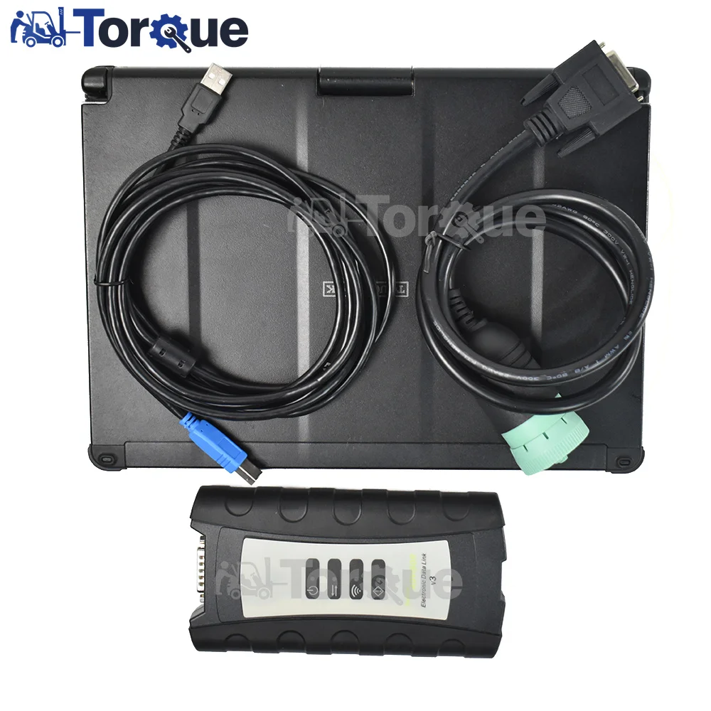 V5.3 Electronic Data Link EDL V3 Diagnostic Adapter Service J-D EDL V3 Advisor Construction Agricultrue diagnotic+CF C2 LAPTOP