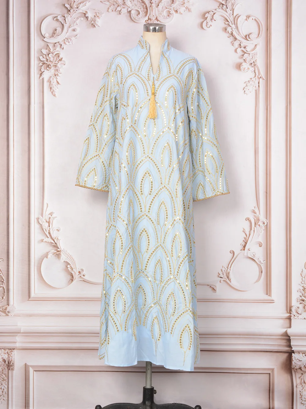 Eid Abaya Vestito Delle Donne Musulmano Jalabiya Paillettes Abiti Largos Partito Caftano Ramadan Abiti Lunghi Dubai Caftano Arabo Robe 2025