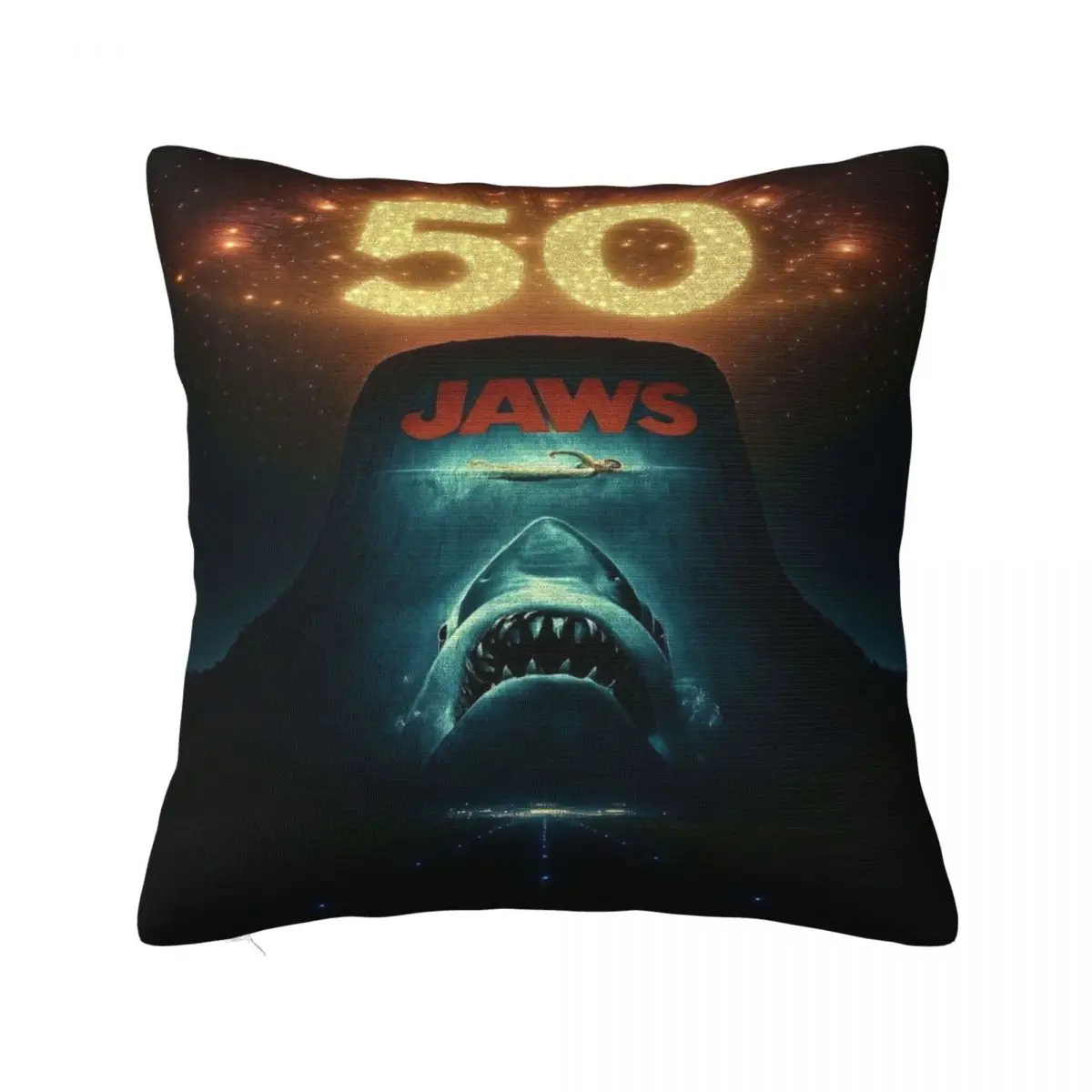 Home Decor Jaws Th Anniversary Pillowcases Stuff Pillow Covers Square Multi-Size