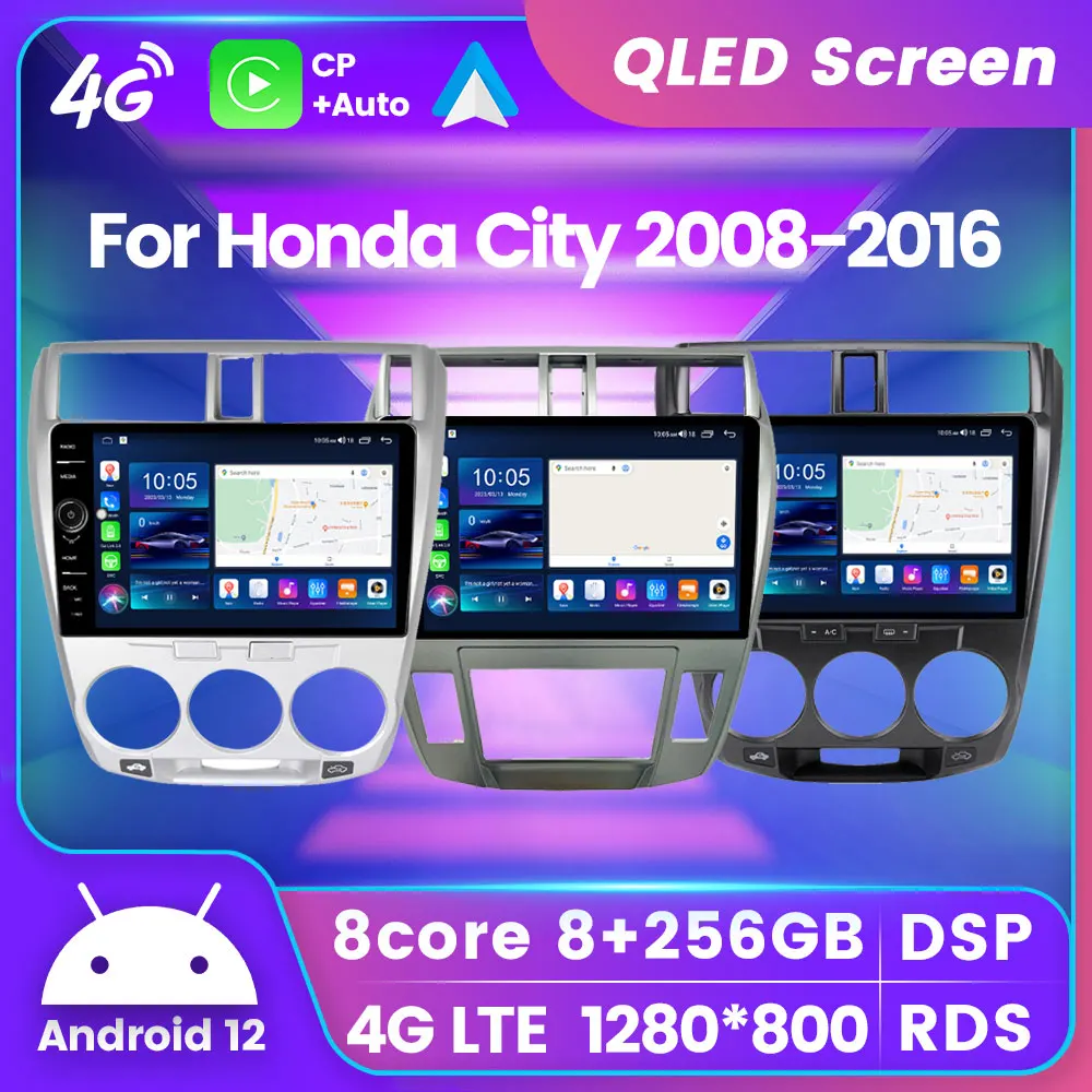 

Автомагнитола FYT 7862S Android 13 для Honda City 2008 2010 2011 2012-2016 мультимедийный видеоплеер 2Din Carplay GPS DSP BT 4G