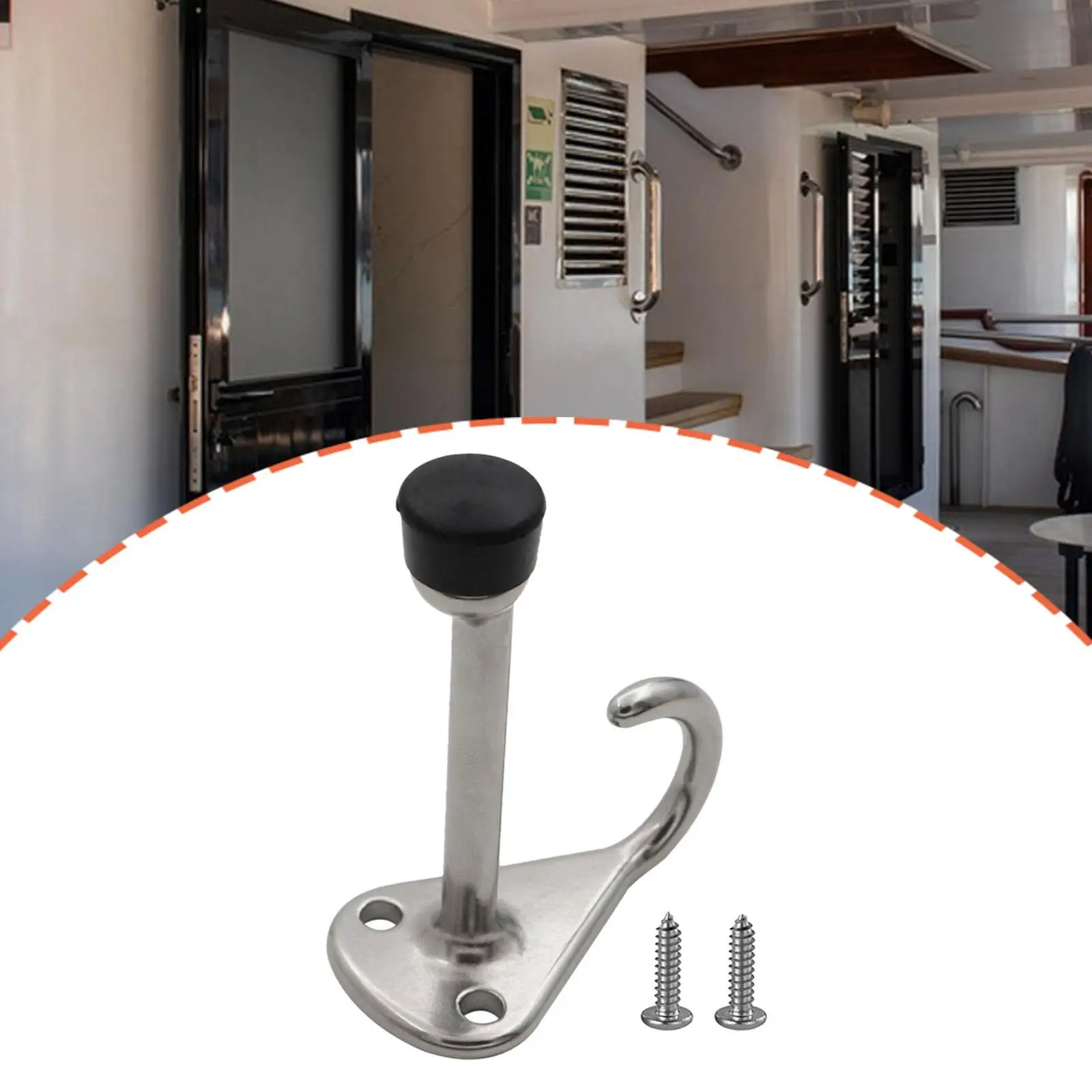 

RV Door Stopper Trailer Door Holder Heavy Duty Steel Mounting Accessory for Yacht Motorhome Safety