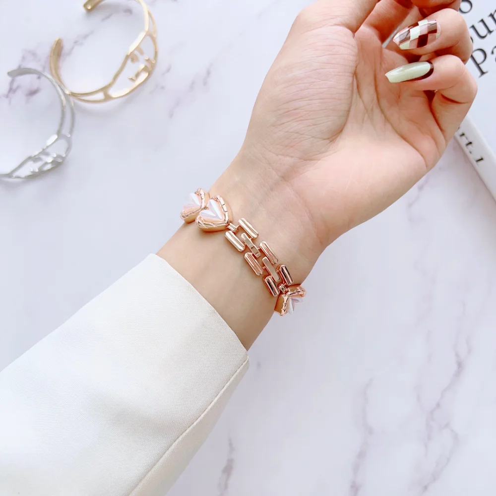 Jewelry Strap for Apple Watch Band 44mm 40mm 45mm 41mm 49mm 42mm 38mm Metal Bracelet for iWatch Series 8 Ultra 7 6 5 4 3 SE Belt