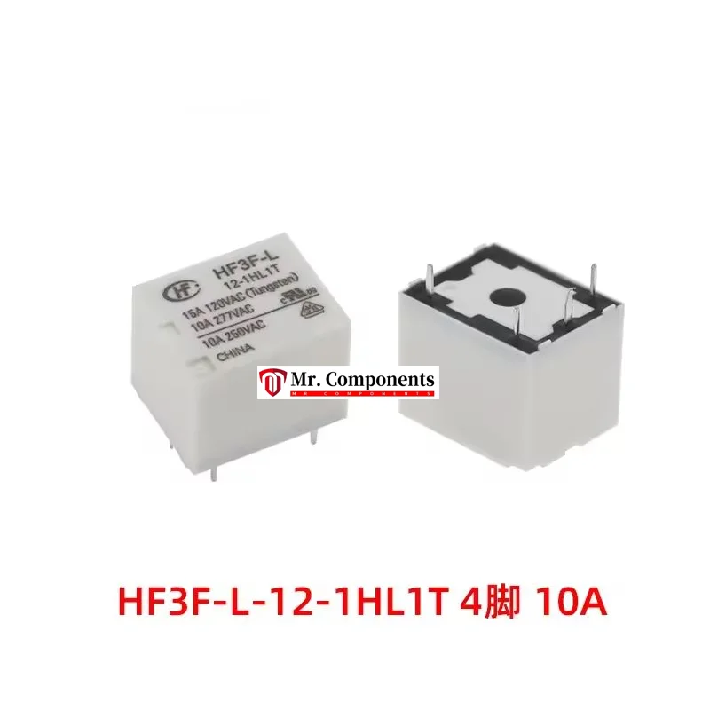 1 قطعة HF3F-L-1HL 5V 12V 24VDC عادة مفتوحة 4-pin 5-pin لفائف واحدة 10A المغناطيسي عقد التتابع HF3F-L-12-1HL1T HF3F-L-12-1HL2T