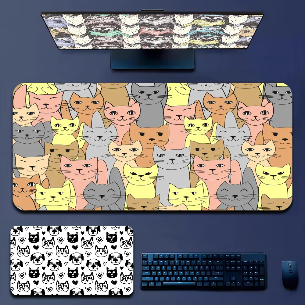 

Cartoon Cat Dog Large XXL Gaming Laptop Computer Desk Mat Mouse Pad Mouse Mat Notbook Mousepad Gamer