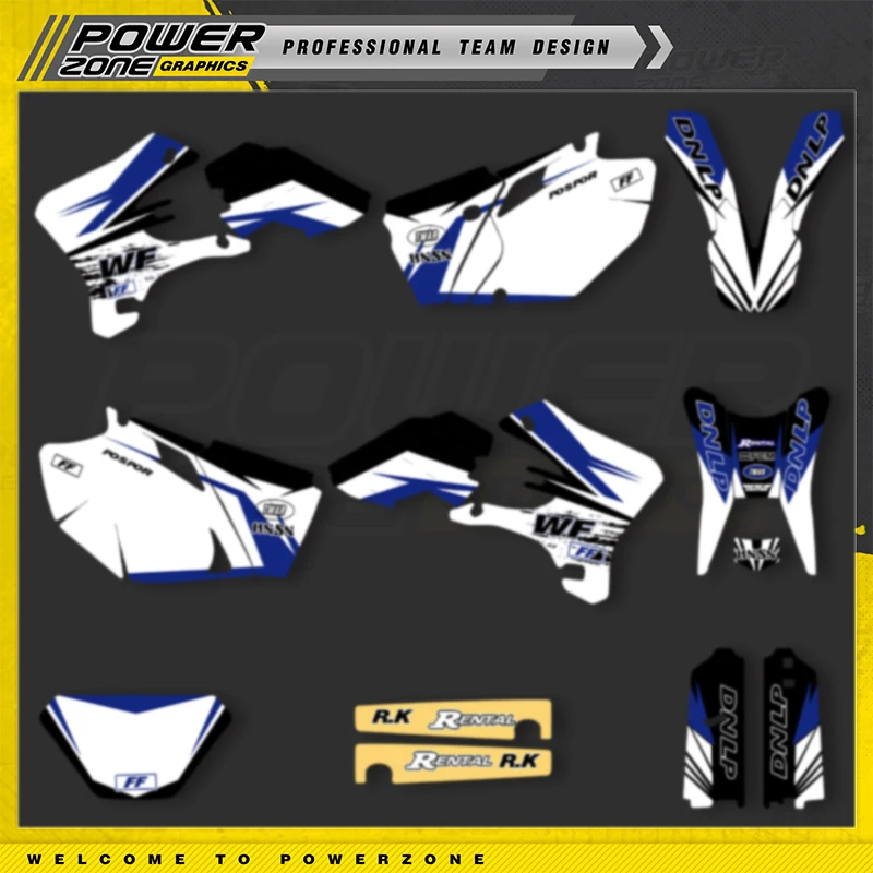 

PowerZone пользовательские графические фоны для команды, набор наклеек для YAMAHA WRF 250 450 2003 2004 2005 2006 WRF250 WRF450 01