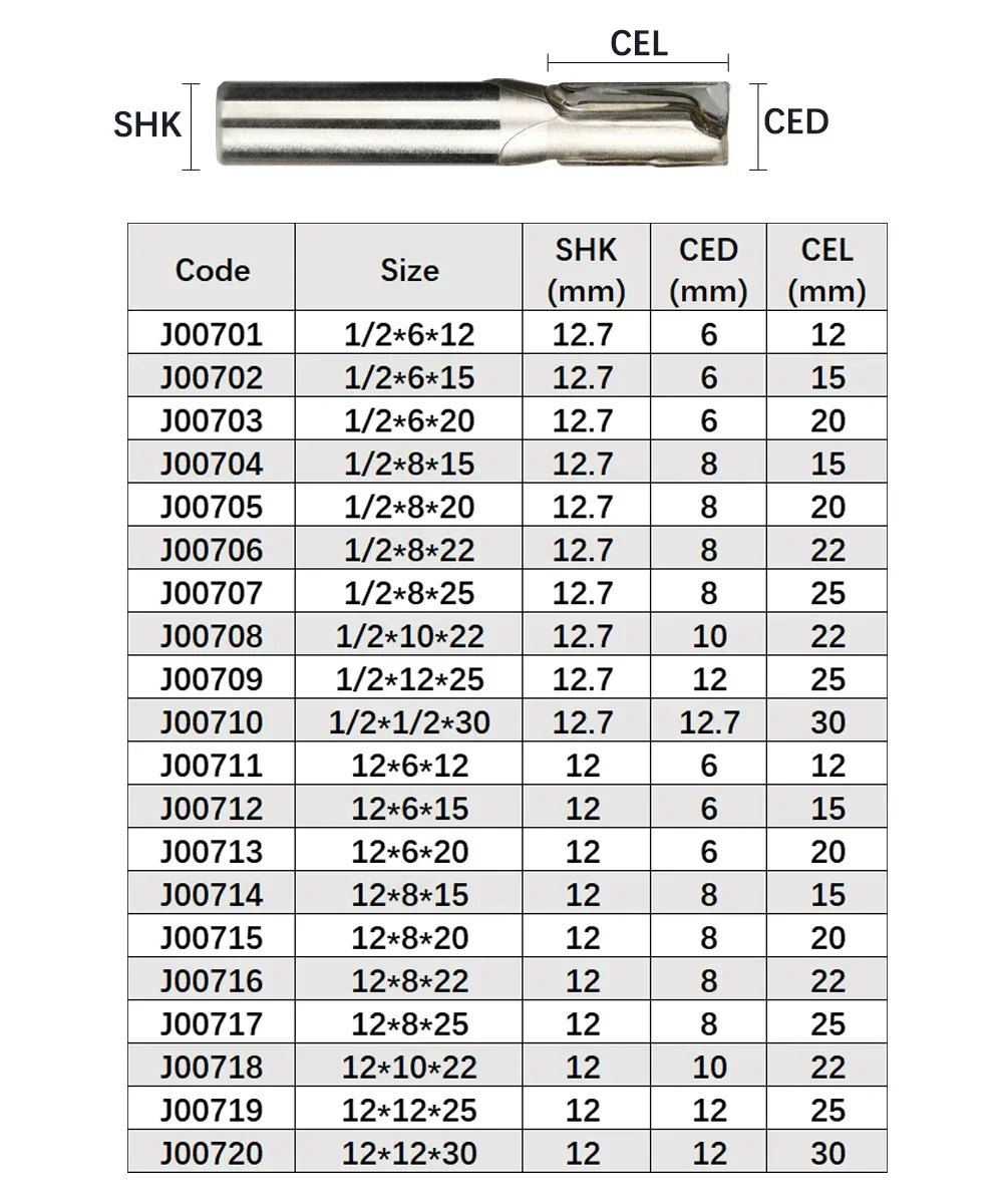 PCD straight bit Diamond milling cutter double-edged straight router bit  melamine board HPL calcium silicate board MDF