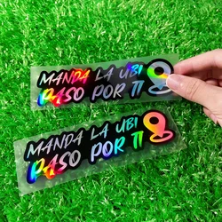 1PC/2PCS Funny Meme Laser Motorcycle Stickers Waterproof for Motorbike Fuel Tank Electric Scooter Decals Modified Decoration
