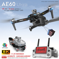AE60 Ultra Professional Drone With 8K Camera GPS 3-Axis Gimbal 360 Obstacle Avoidance Touch Screen FPV Brushless RC Airdrop Dron