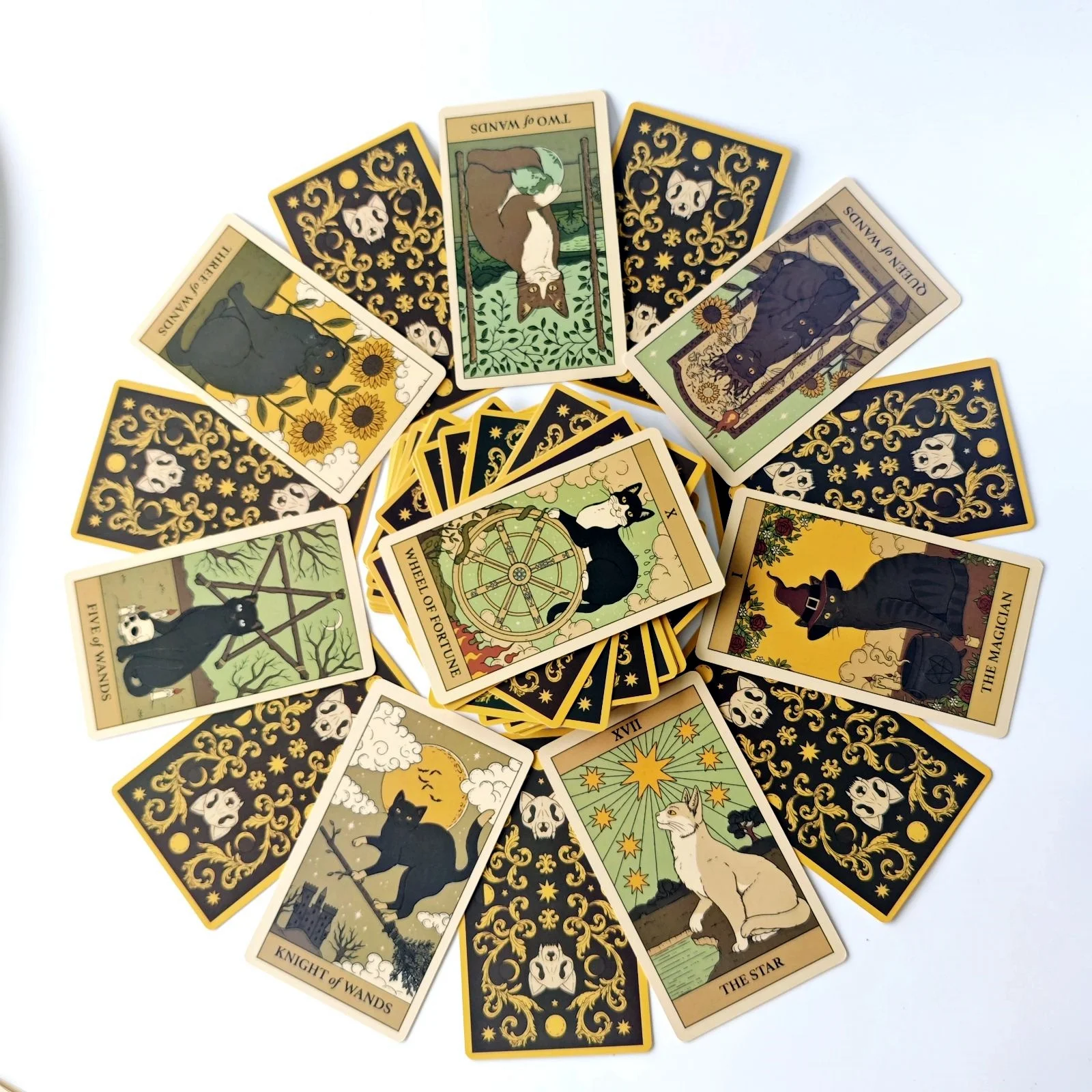 Cartas de tarot Cats Rule Earth A 78 Oracle English Visions Adivinación Edition Baraja Borad Jogos