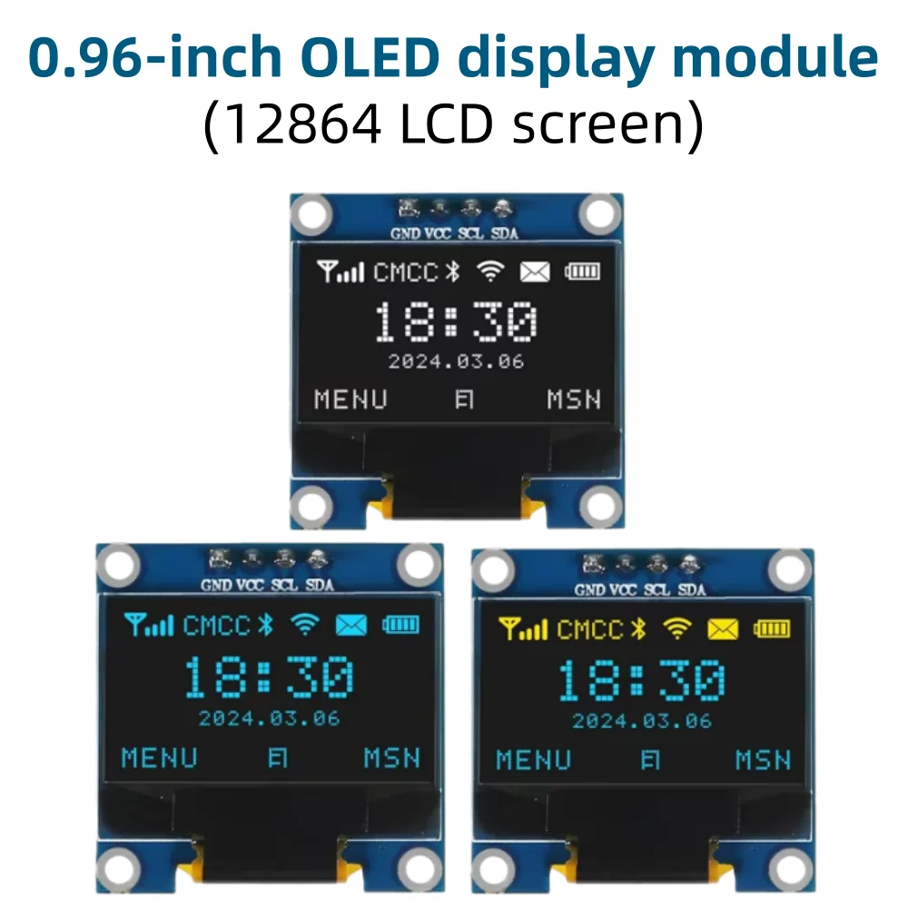 8-1 pcs,Original 1.3 inch OLED IIC Serial White OLED Display Module 128X64 I2C 12864 LCD SSD1306 Screen Board For Arduino