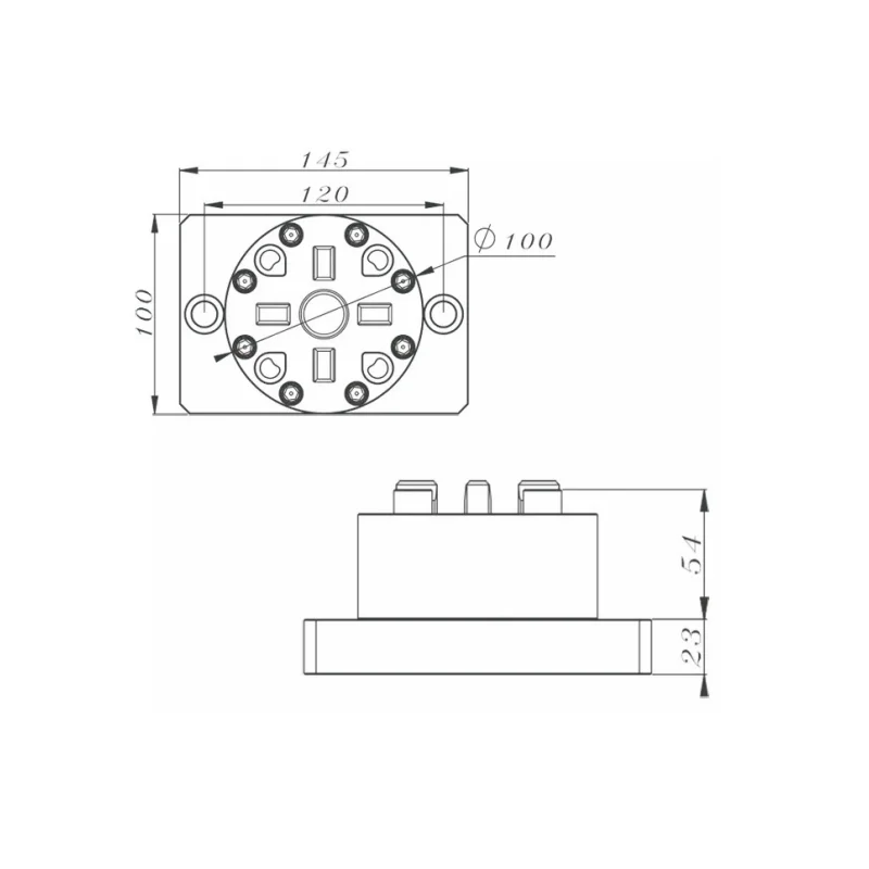 Pneumatic Chuck D100 With base Macro Std 3M0040 EWORA/3R EDM tooling fixture