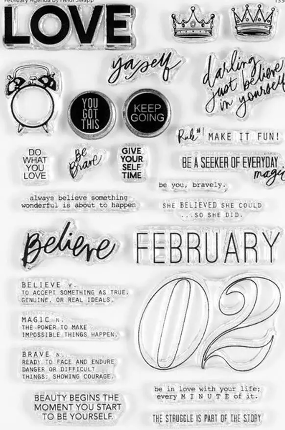 2023 New English Clear Silicone Stamp / Seal For DIY Scrapbooking / Album Decorative Clear Stamp Sheets A7232
