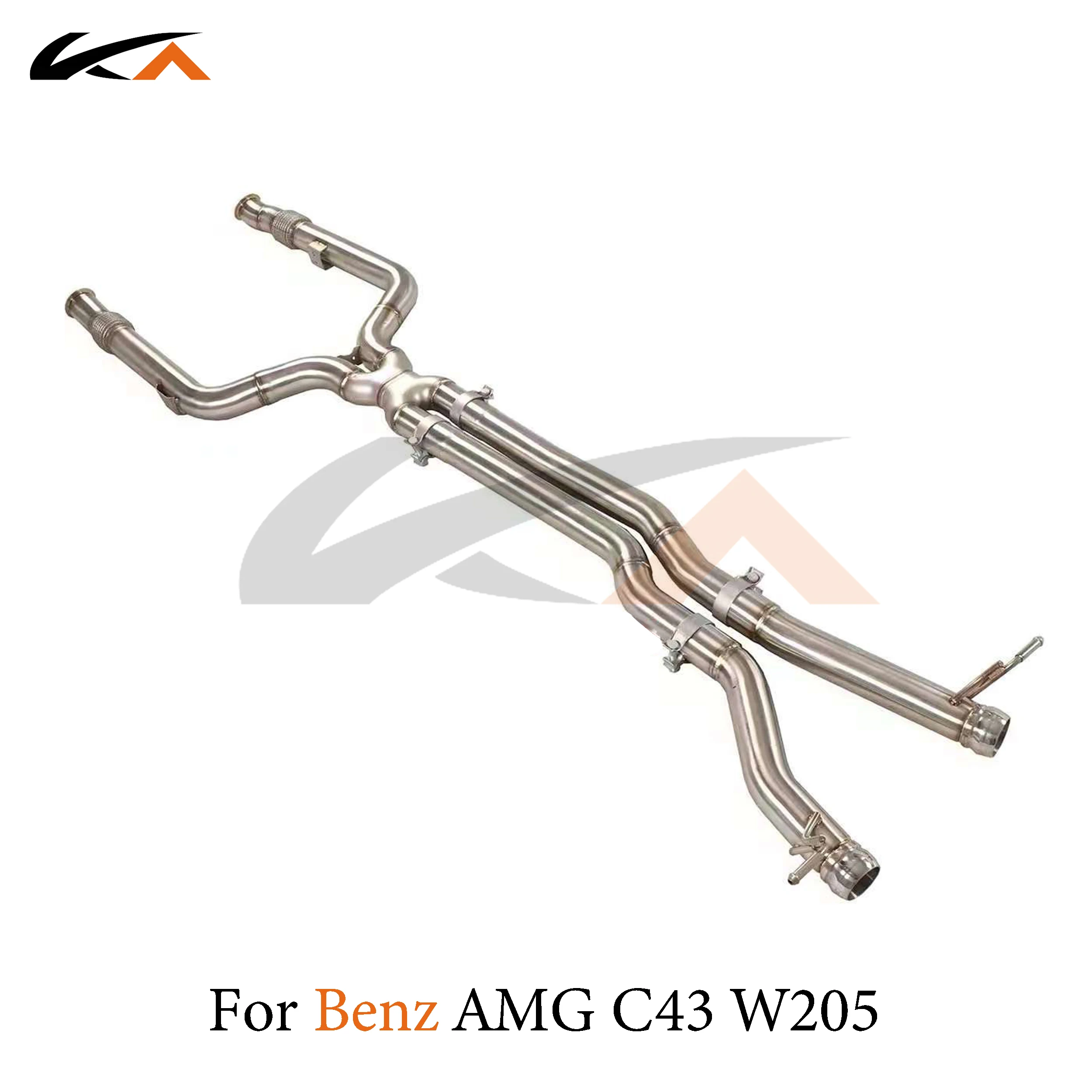 

KA Tuning exhaust system part stainless mid pipe for Mercedes-Benz AMG C43 W205 3.0T front pipe performance pipe resonator