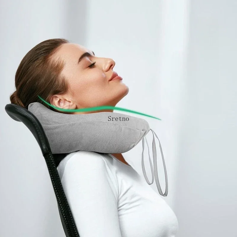 Natural Latex U-shaped Neck Pillow for Travel, Airplane, Train, Sleep, Neck Pillow Protect Cervical Spine almohadas para dormir